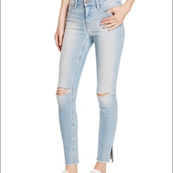 Revolve Joe's Jeans Skinny Jeans Flawless Icon Split hem distressed Light wash - Picture 7 of 16